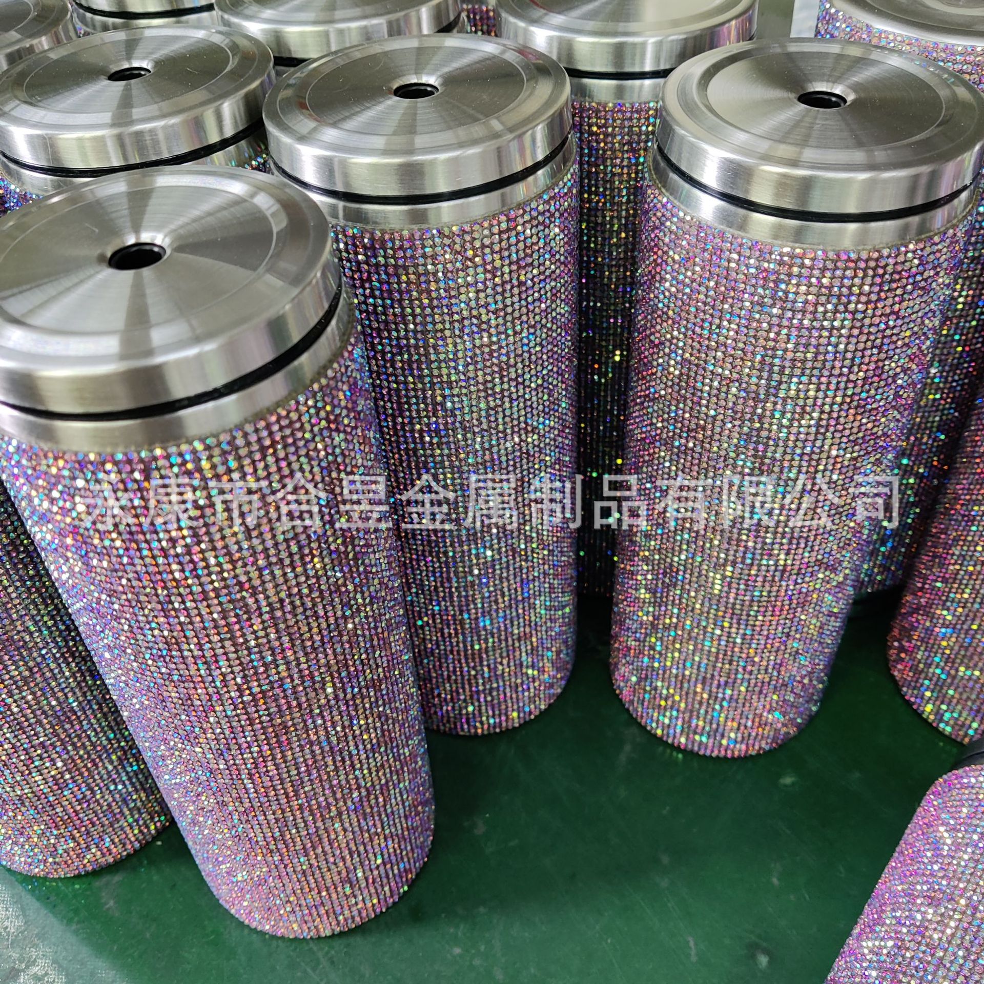 Bling rhinestone taladro 20oz vacío aislado paja de acero inoxidable taza café cuerpo recto adelgazamiento taza