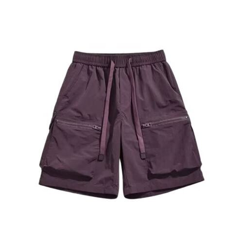 2025 summer new men's multi-pocket simple work shorts trendy brand quick-drying outdoor five-point loose casual thin