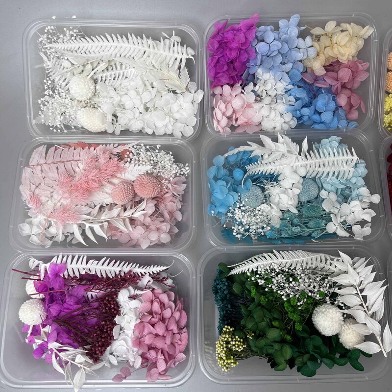Yongsheng flower handmade diy dried flower material box wedding shoes face glass cover flower device Group building activity floral class material