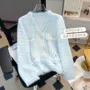 秋冬季v领2025蓝色开衫