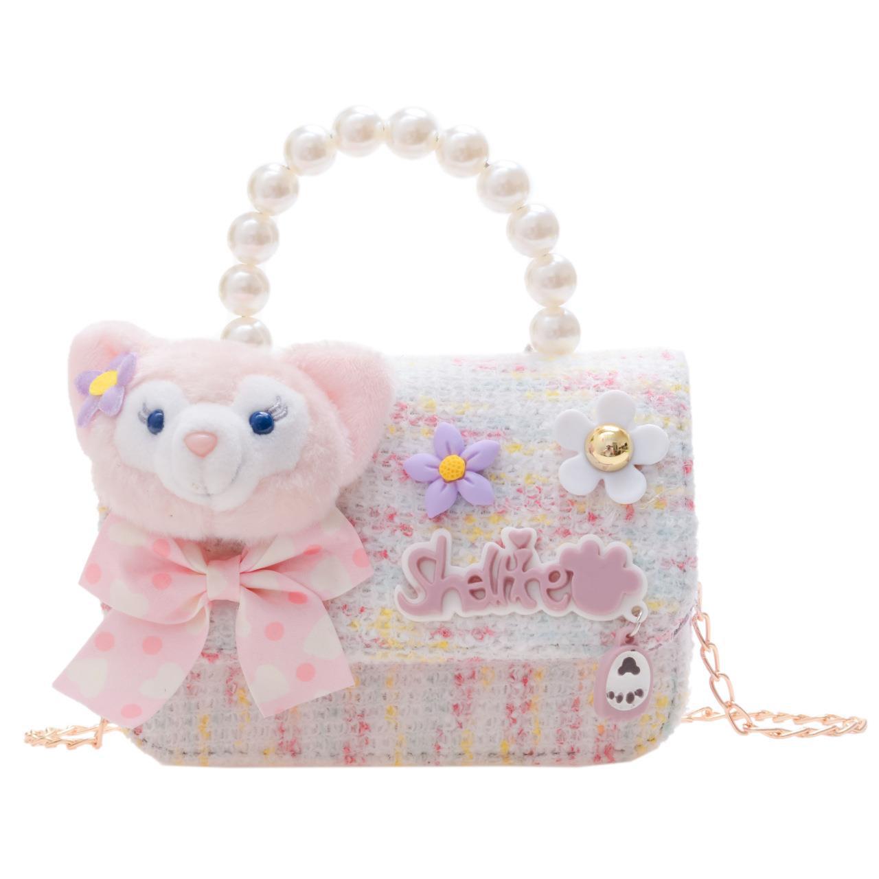 Bolso pequeño para niños Bolsa de princesa de dibujos animados Chanel estilo bolsa de mensajero niña linda bolsa de hombro niña monedero bolsa