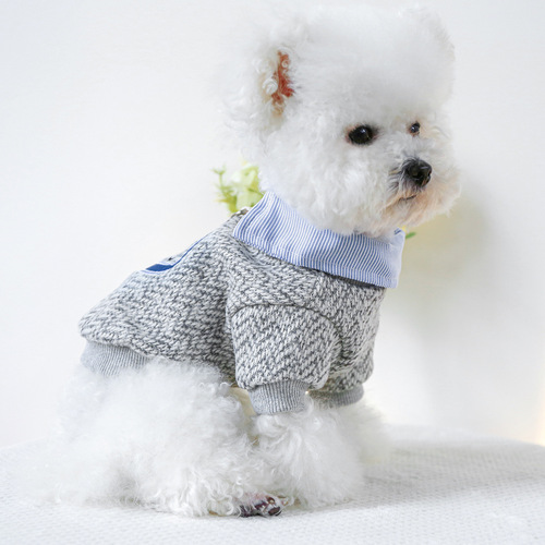 Factory direct supply/new products in stock, pet clothes, dog and cat clothing, new embroidery, fake two pieces