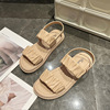 Slide indoor, summer slippers, non-slip fashionable universal beach footwear flat, loose fit, wholesale