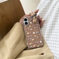 ins风碎花立体毛绒兔子适用iPhone17苹果16ProMax/15手机壳14新款