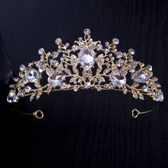 熱賣韓式合金盤發兒童皇冠頭箍頭飾新娘結婚王冠婚慶七夕發冠髮飾