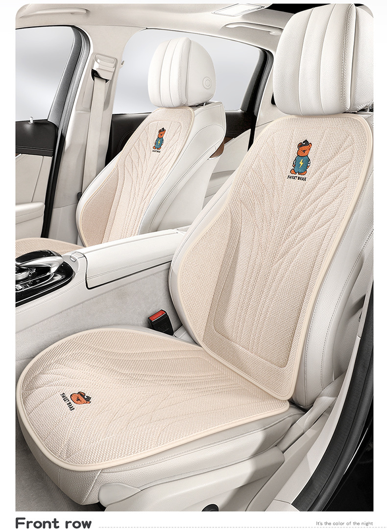 Car Seat Cushion, Suitable for All Seasons, Light Luxury and High-End Feel, Single Driver's Seat Cushion Cover, Cartoon Design