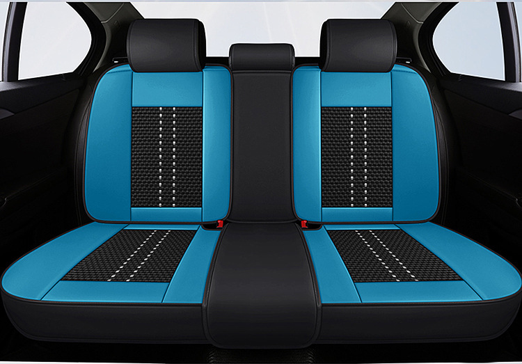 Car Seat Cushion, Suitable for All Seasons, Full Leather, New Model Car Cushion, Seat Cover, Ice Silk Nappa Leather Special Seat Cushion Car Cover