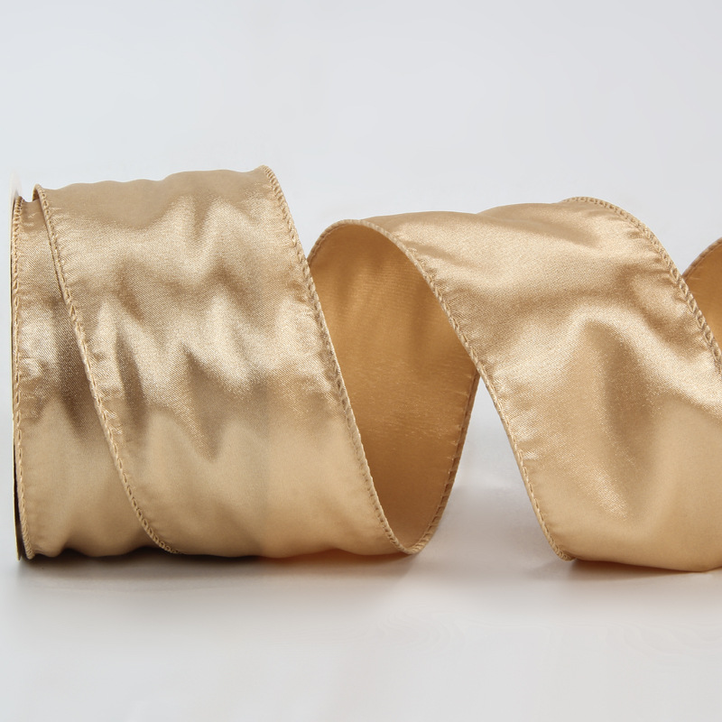 Satín transfronterizo con coronas de flores y arcos decoraciones navideñas cintas engrosadas fabricantes al por mayor