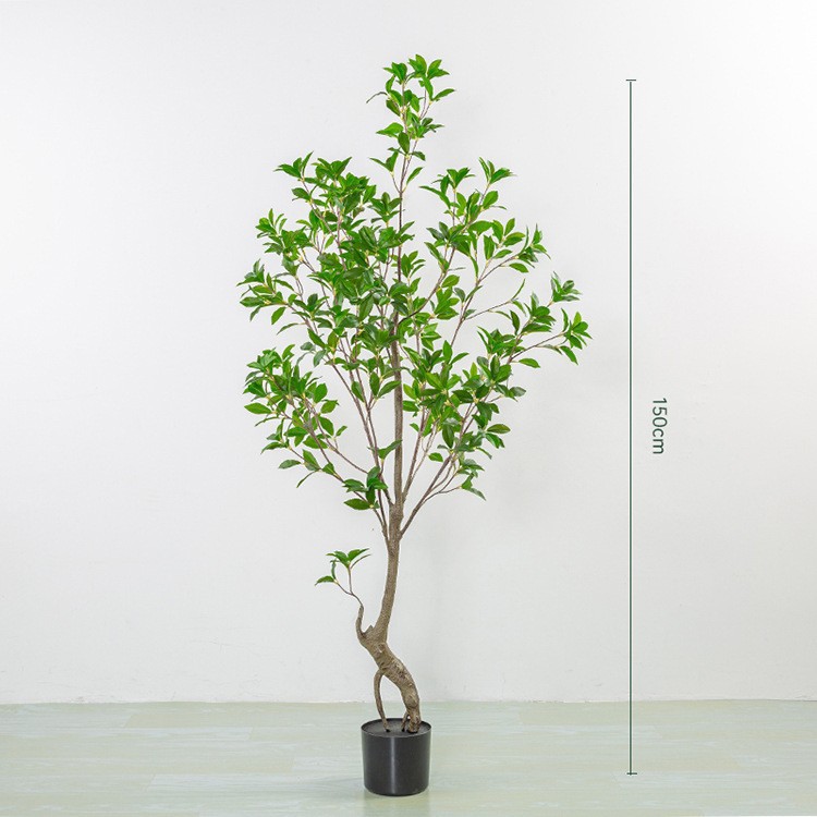 Simulación de plantación verde de plátano de bambú de tortuga grande planta de plantación de ventana interior diseño de ángulo de planta de árbol falso paisajístico