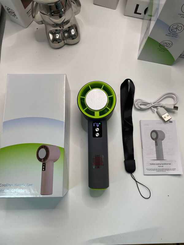 新しい 100 スピード高速ハンドヘルドファン USB ミニポータブル充電タービン小型ファンデスクトップ小型扇風機|undefined