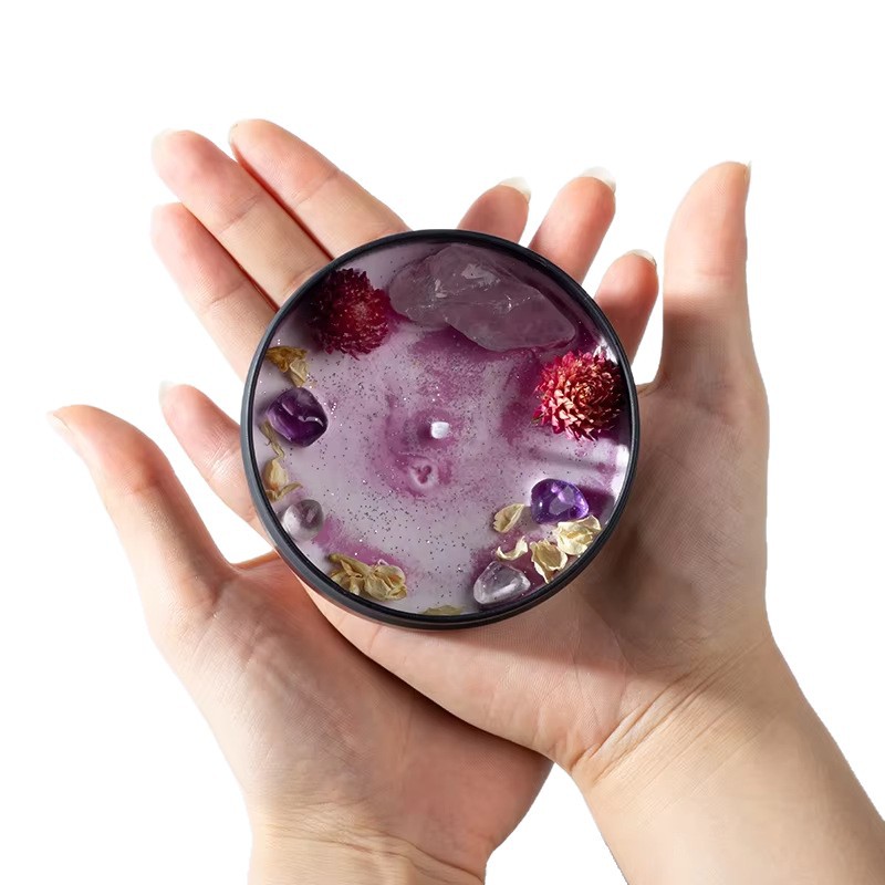 Decoración del hogar de estaño negro de cera de cera de incienso atmósfera alta perfume té cera regalo de cumpleaños transfronterizo