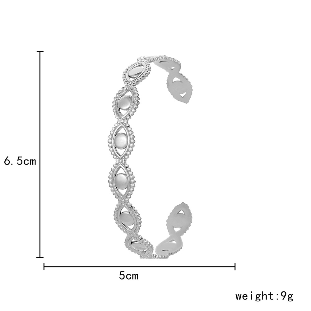 Estilo Simple Geométrico Ojo Acero Inoxidable Enchapado Brazalete 1 Pieza display picture 97