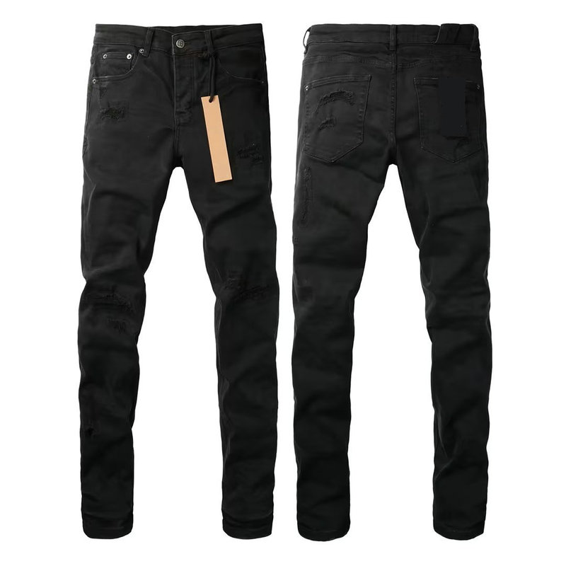 Ksb European and American Trendy Brand High Street Men's Black Ripped Jeans Slim Fit Trendy Light Luxury New Style Skinny Jeans Ksb European and American Trendy Brand High Street Men's Black Ripped Jeans Slim Fit Trendy Light Luxury New Style Skinny Jeans