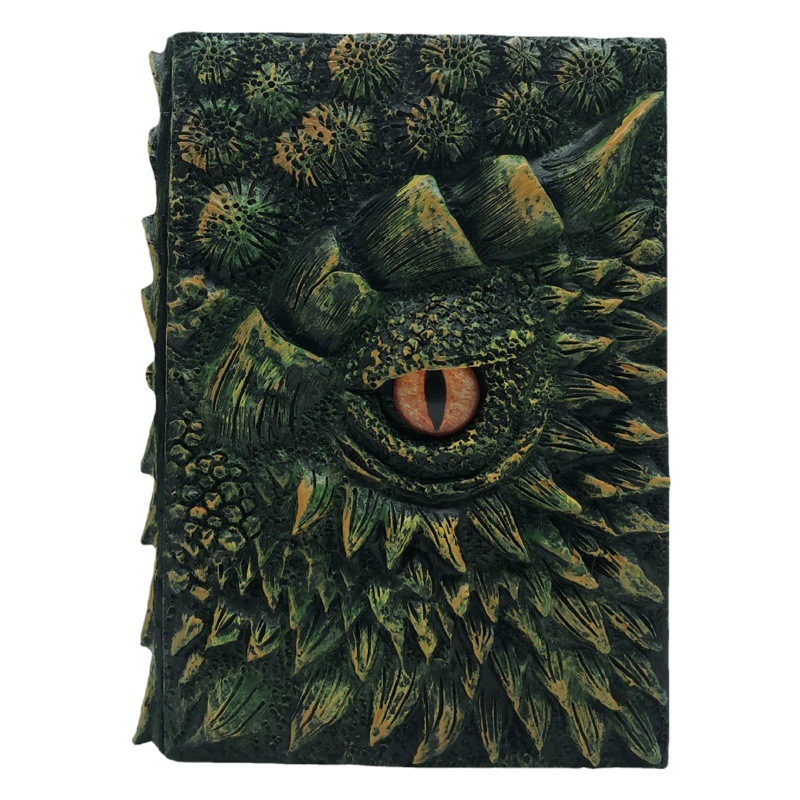 Estación independiente Nuevo Libro Del Dragón artesanía de resina Deluxe Libro de Dragón Animado Notebook