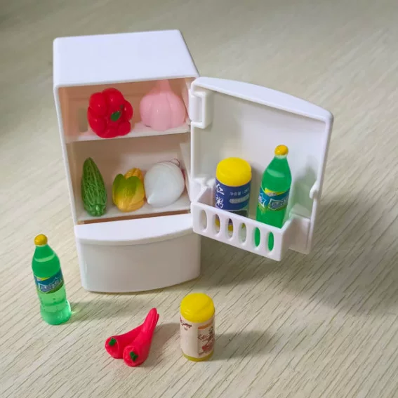 Miniature Food Toys, Simulated Kitchen Utensils, Toys, Mini Refrigerators, Doll House Scene Decorations, Internet Celebrity Small Toys