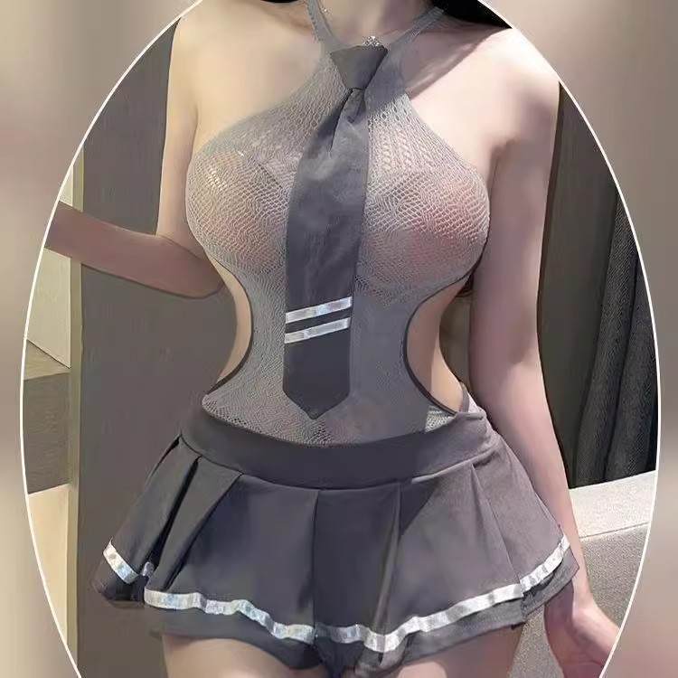 Huan also sexy underwear sexy non-temptation student conjoined net JK skirt SAO passion uniform suit 0075