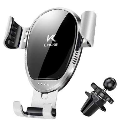 Car phone holder: phone holder car mobile phone - silver-small-audio-clip