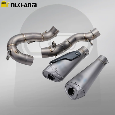 Ducati Panigale V4 18-24 Motorcycle Modified Exhaust Pipe, Scorpion-Specific Titanium Alloy Mid-Tail Section (Motorcycle exhaust pipe) - ducati-v4-titanium-alloy-middle-and-tail-section-18-24
