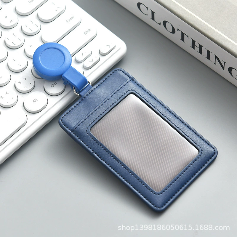 retractable factory brand identity protection cover work ID card holder with lanyard employee badge student ID card ID card