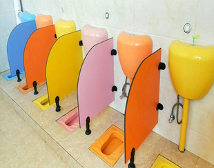 Kindergarten Toilet Partition Kindergarten Toilet Partition Urinal Colorful Children's Toilet Restroom