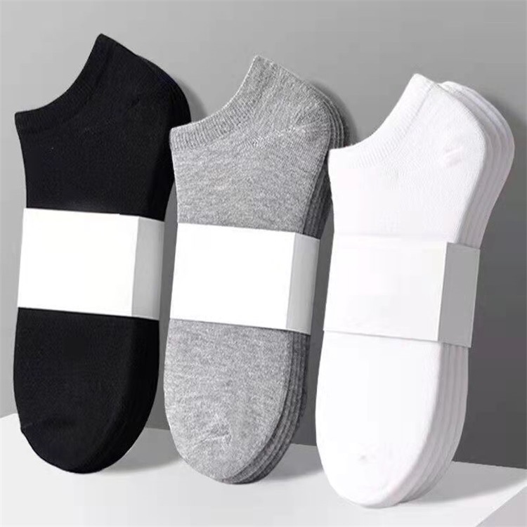 Summer Thin Socks, Men's and Women's Sports Socks, Breathable Invisible Boat Socks, Simple and Versatile Short Socks, Street Vendor Gray Socks
