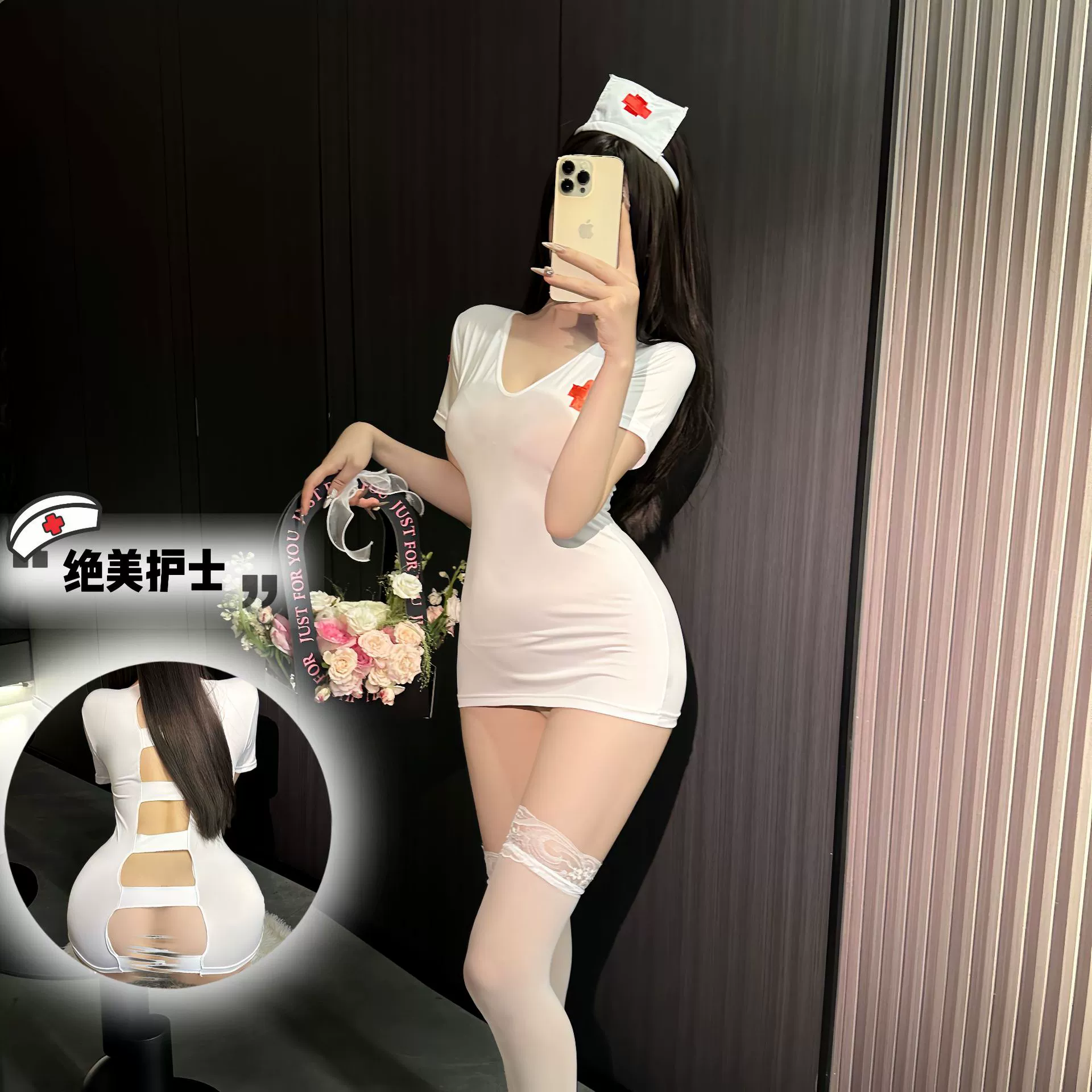 Nurse uniform, set, plus size, wholesale