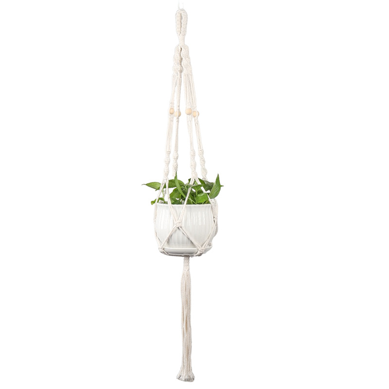 棉4颗原木珠吊篮（长105cm 105g）