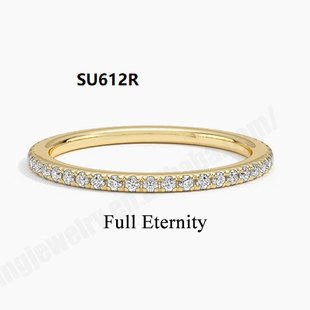 Full circle small row ring s925 sterling silver row diamond ring simple all-match temperament ins style 60 points cultivation diamond ring