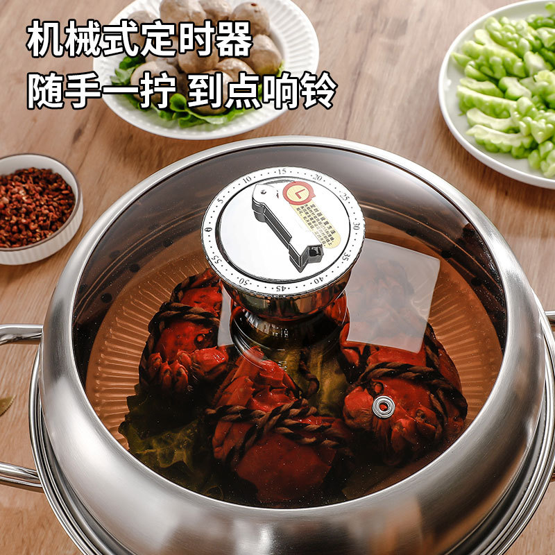 Home Stainless Steel Timer Steamer Double-Layer Triple-Layer Soup Steamer Large Capacity Soup Pot Practical Gift Pot Wholesale Cookware