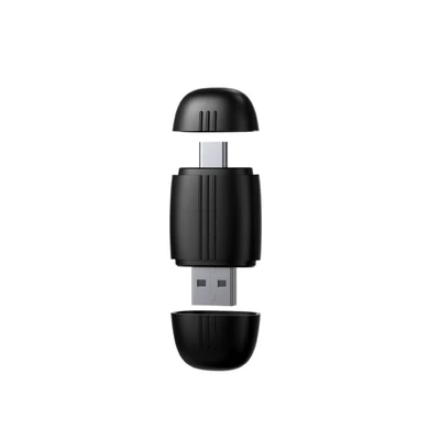 Cross-Border Carplay Box Wired to Wireless Dual-Head Wireless Carplay Adapter Car-Machine Interconnection Box (Simsiz CarPlay və Android Auto) - ec17-applicable-to-apple-and-overseas-android-phones