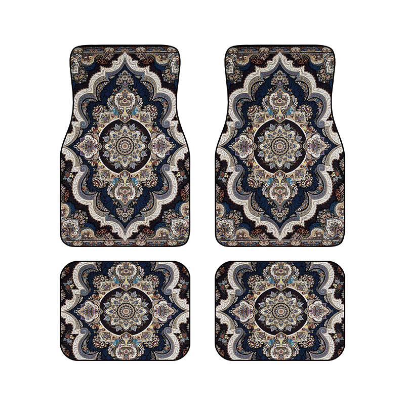 TEMU retro estilo nórdico alfombra de pie de coche alfombra de cuatro piezas tapete resistente a las manchas almohadilla de pie Amazon TEMU al por mayor