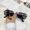 Brand marine metal square fashionable sunglasses, internet celebrity, European style