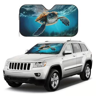 Sun shade Heat-Insulating Sunshade Car Universal - 130cm70cm-turtle