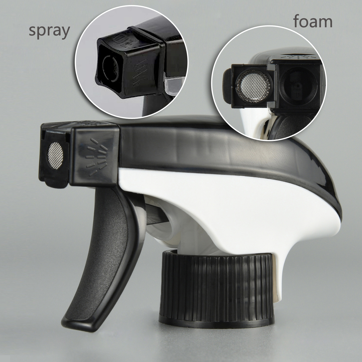 Fábrica de mano hebilla doble cubierta de espuma pistola cuadrada limpiador pistola de aceite de limpieza spray de espuma pistola cuadrada boquilla de plástico