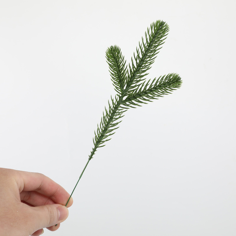 人工緑植物、三叉松葉、クリスマス、結婚式用アクセサリー、装飾、人工花、松枝、植物、プラスチック製造花、卸売|undefined