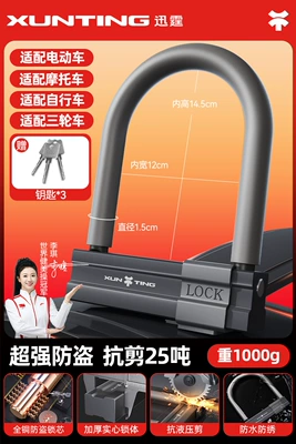 Motorcycle Lock — Mountain Bikes, and Tricycles - solid-alloy-carbon-steel-weighs-1000g-all-copper-super-c-grade-anti-theftshielding-25-tons-2-precision-keys