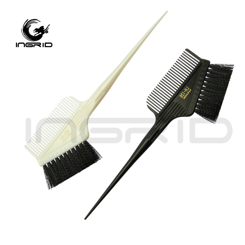亞馬遜染髮工具染髮刷軟毛纖維倒膜護理焗油梳雙用分區染髮尖尾梳