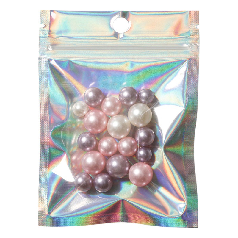 Bolsa de embalaje de láser bolsa de ziplock cable de datos Yin Yang bolsa de flash digital papel de aluminio bolsa de plástico bolsa de joyería de color Rainbow Magic