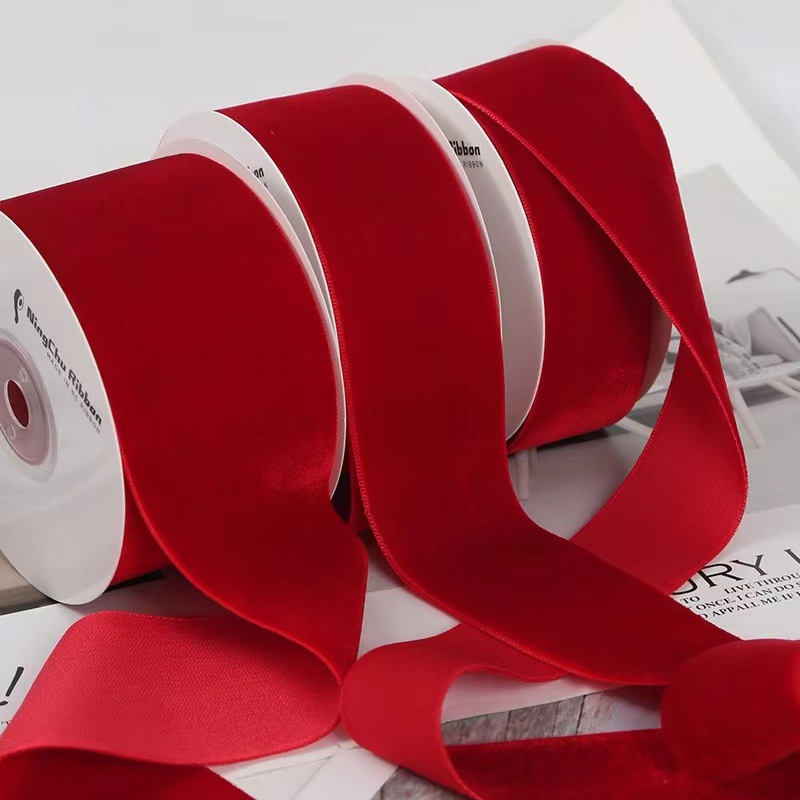 Ruban floqué rouge et vert de Noël, décoration festive, pince à cheveux, accessoires pour cheveux, ruban pour nœud_voghion.com