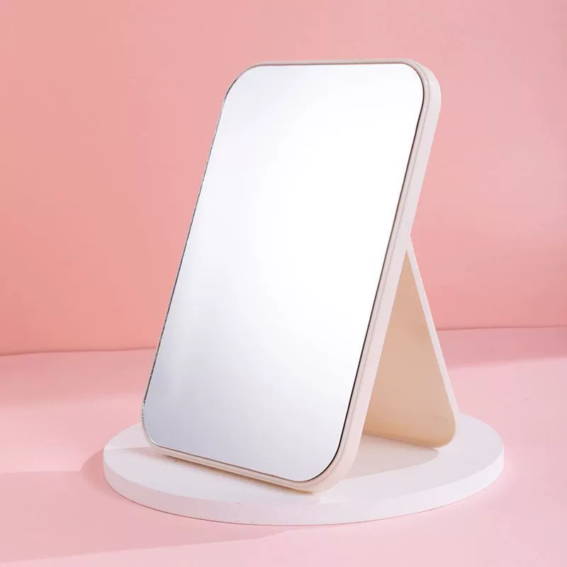 Table Mirror, retro folding handheld double-sided tabletop mirror, cute decorative compact 15×12×5 cm