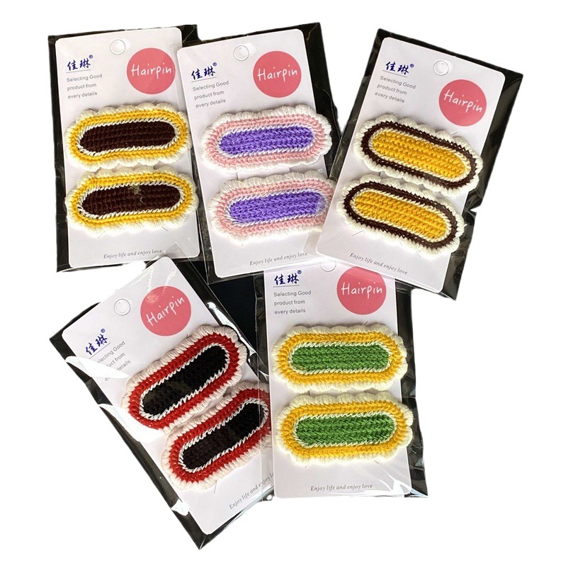 Niños de punto de lana horquilla de fruta de dibujos animados de las niñas horquilla animal Corea del Sur princesa clip lateral bebé horquilla traje