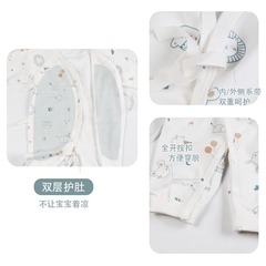 新生兒衣服無骨縫製純棉偏襟連體衣長袖爬服寶寶衣服哈衣嬰兒衣服