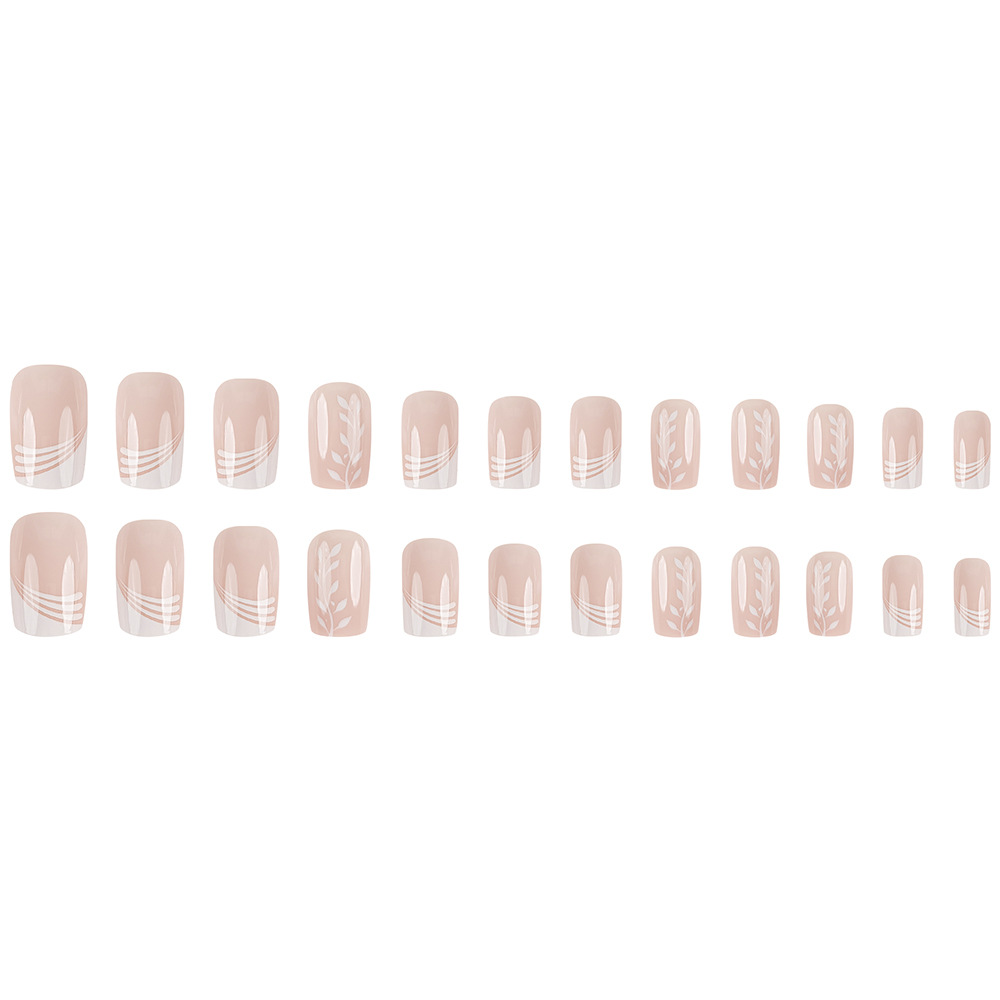 Puntas de uñas postizas de estilo europeo y americano, piezas de uñas desmontables de longitud media, uñas usables, puntas de uñas puras y elegantes.