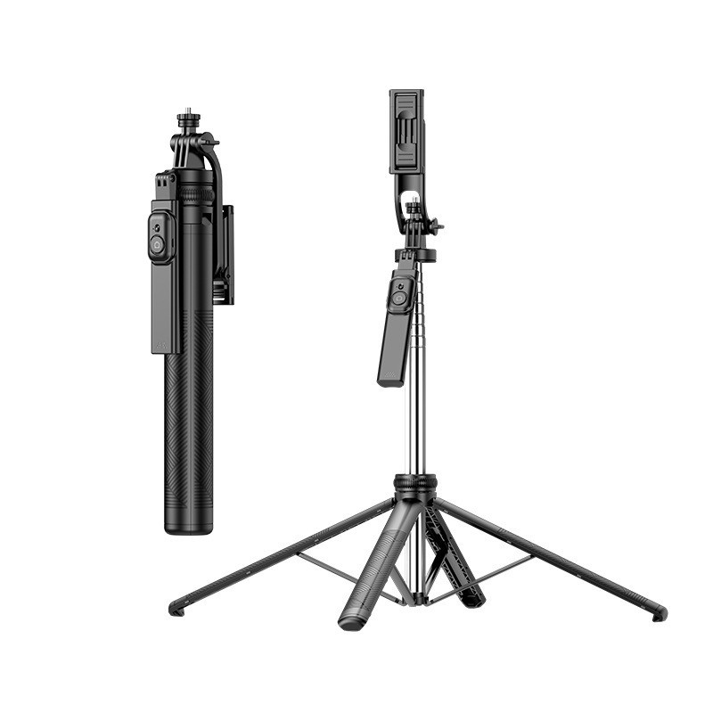 Estabilizador de mano anti-vibración C18 soporte de transmisión en vivo de cuatro patas soporte de teléfono móvil palo de selfie