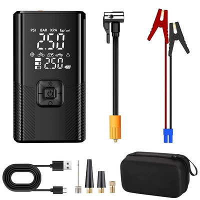 Car air pump with power Hava nasosu - power-bank-air-compressor-combo-standard-clamp-flight-case
