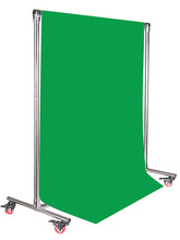 不锈钢滑轮架抠像布摄影背景架直播间升降移动背景架幕布绿布架