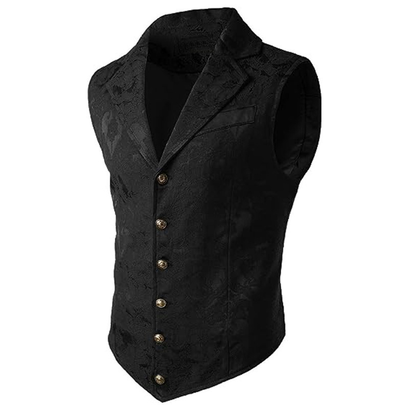 Suit, vest, retro dress, slim fit 5