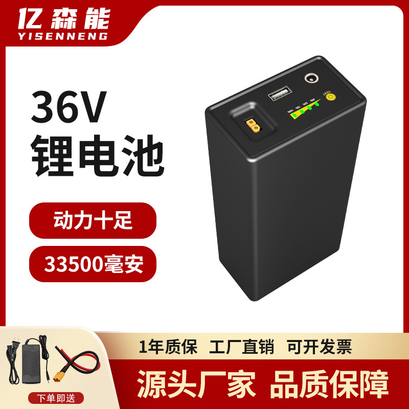 亿森能36V锂电池组18650大容量移动电源滑板车平衡车动力电瓶通用