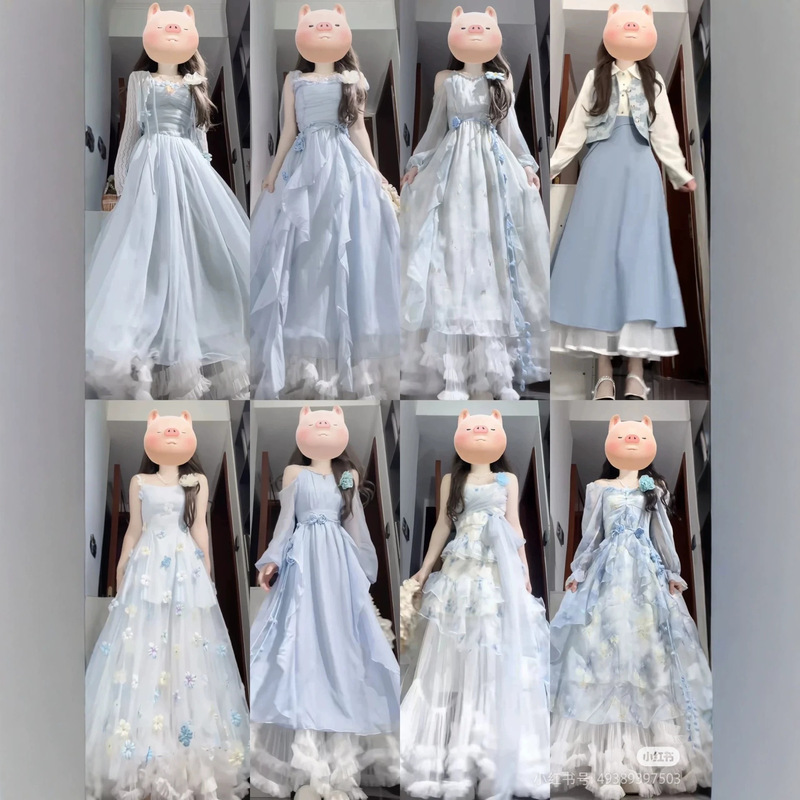 2026 Summer Sweet French Princess Dress Korean Style Dress High-End Thirteen-Line Dress Women's Clothing Wholesale Source