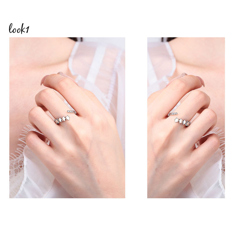 Open Rings Classification Wholesale IG Style Simple Style Star Copper Plating Open Rings